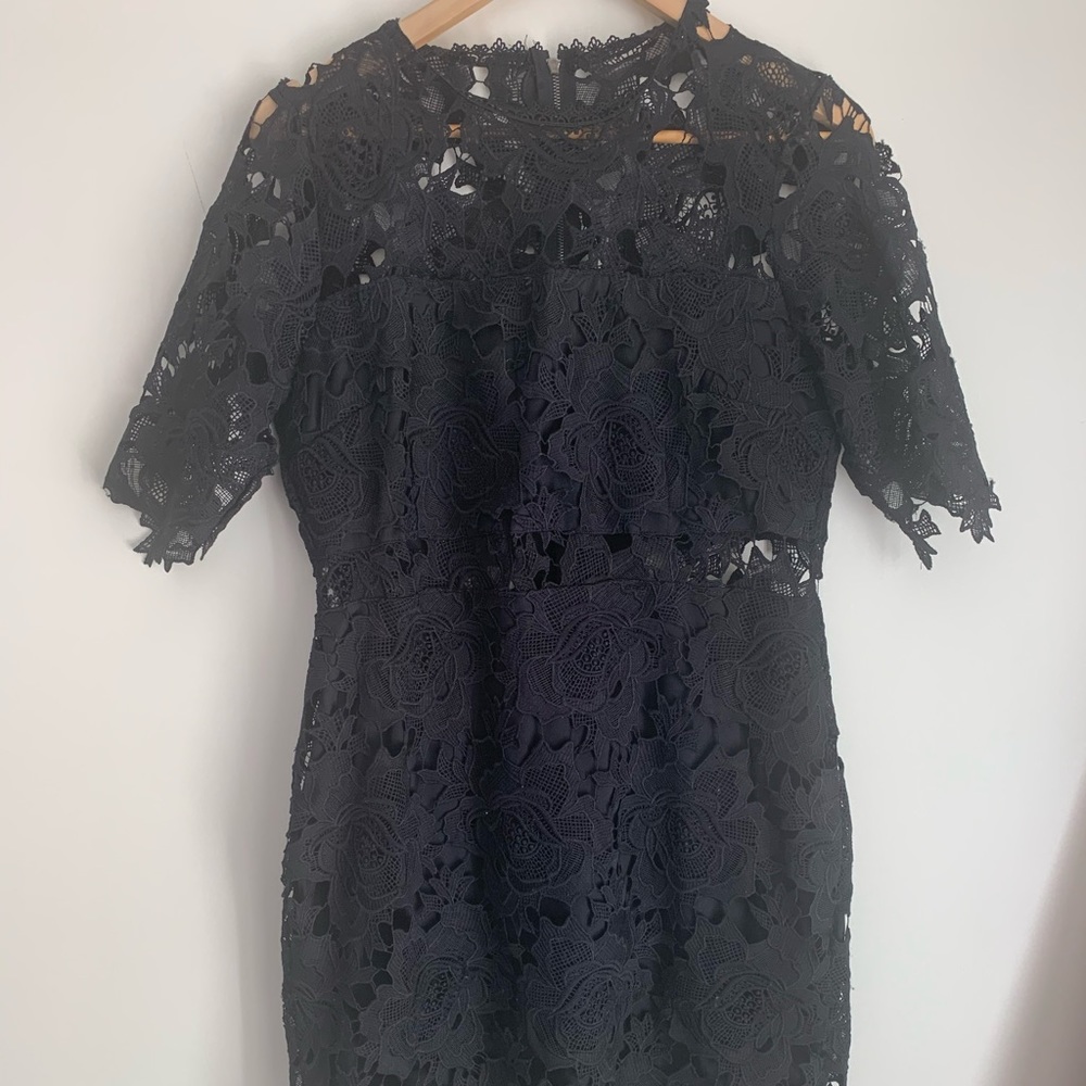 Black lace dress